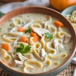 Creamy Chicken Noodle Soup with Rotisserie Chicken