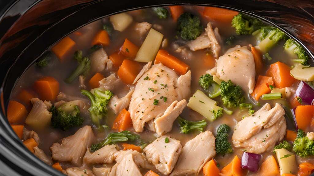 Slow Cooker Chicken and White Bean Stew