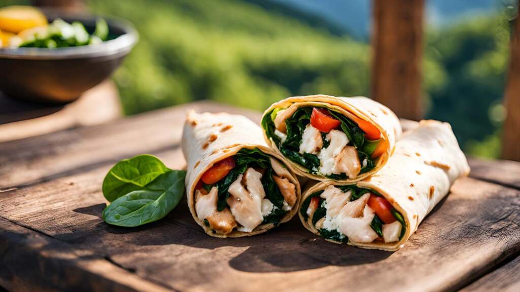 Chicken, Spinach & Feta WrapsA Healthy, Flavorful, and Quick Meal Idea!