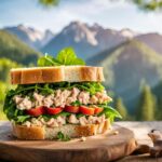 High Protein Tuna & Chickpea Salad Sandwich